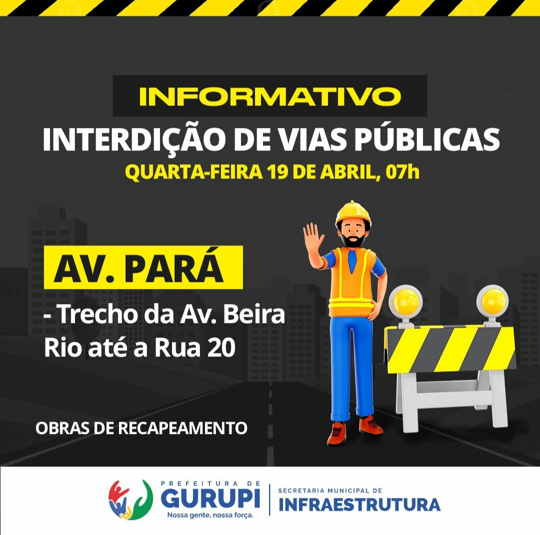 Comunicado Interdição Vias Pública Prefeitura De Gurupi 1520